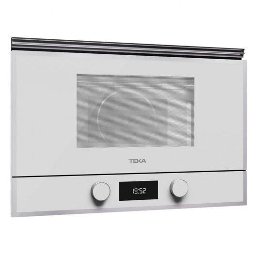 Teka ML 822 BIS L Einbau-Mikrowelle mit Grill, 22 l, 850 W, Weißglas/Edelstahl