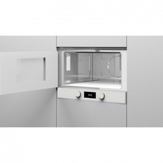 Teka ML 822 BIS L Einbau-Mikrowelle mit Grill, 22 l, 850 W, Weißglas/Edelstahl