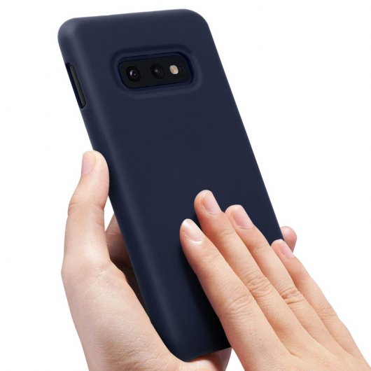 Avizar Funda de Silicona Semirrígida Mate Suave Azul para Samsung Galaxy S10e