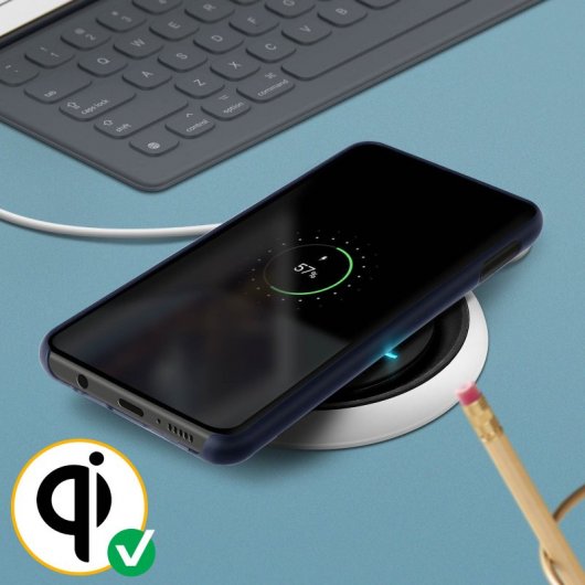 Avizar Funda de Silicona Semirrígida Mate Suave Azul para Samsung Galaxy S10e