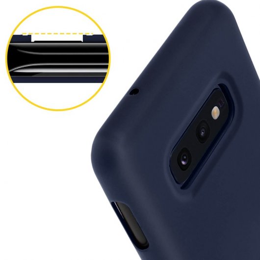 Avizar Funda de Silicona Semirrígida Mate Suave Azul para Samsung Galaxy S10e