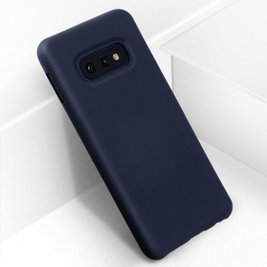 Avizar Funda de Silicona Semirrígida Mate Suave Azul para Samsung Galaxy S10e