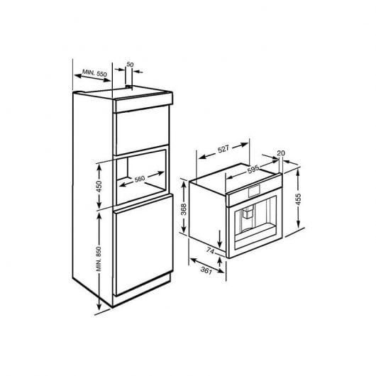 Smeg CMS4101B Cafetera Integrable 60cm Blanca