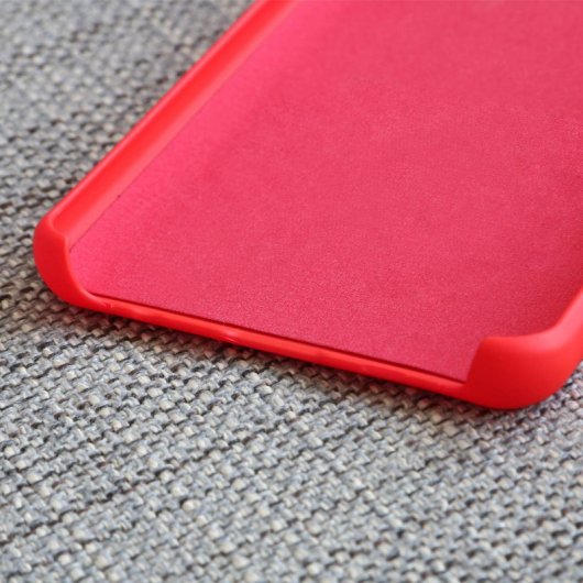 Avizar Funda de Silicona Semirrígida Mate Suave Roja para Samsung Galaxy S10