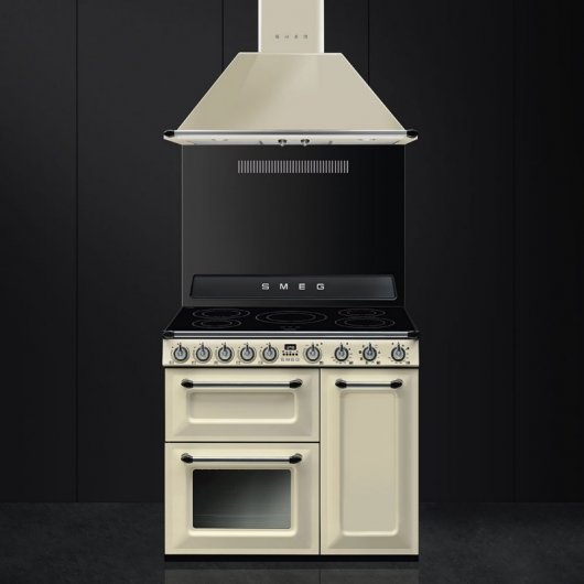 Smeg Victoria TR93IP Cocina de Inducción 5 Zonas + 3 Hornos Crema