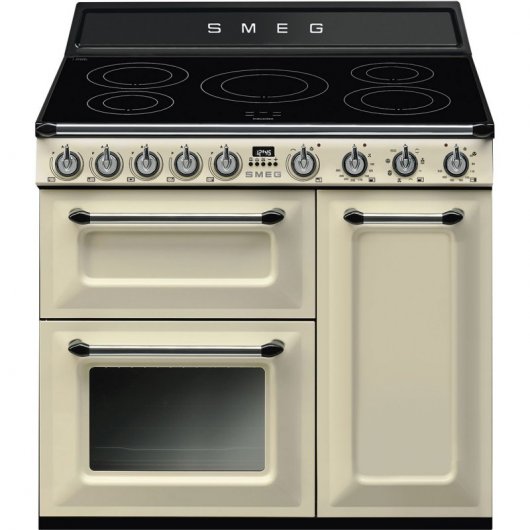 Smeg Victoria TR93IP Cocina de Inducción 5 Zonas + 3 Hornos Crema
