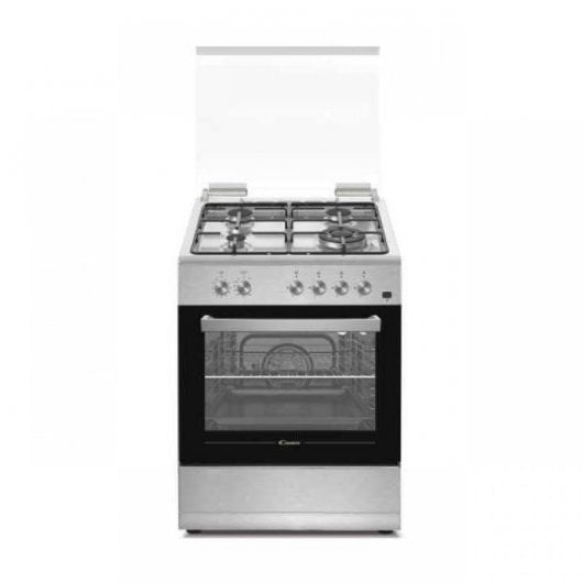Candy CGG655SI/E Cocina de Gas 4 Zonas + Horno Acero Inoxidable
