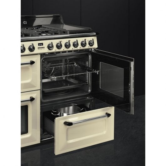 Smeg Victoria TR4110P1 Cocina de Gas 7 Zonas + 2 Hornos Crema