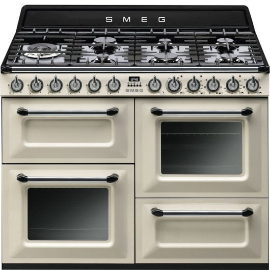 Smeg Victoria TR4110P1 Cocina de Gas 7 Zonas + 2 Hornos Crema