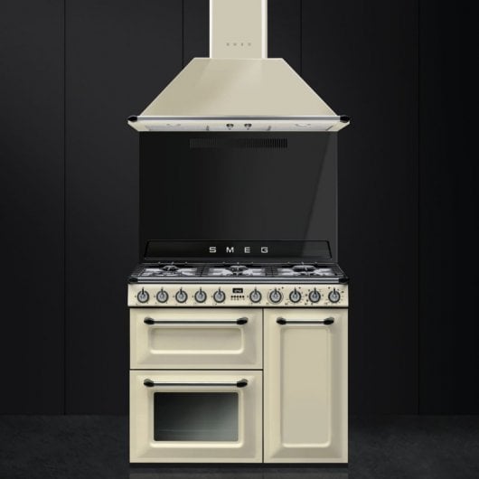 Smeg Victoria TR93P Cocina de Gas 6 Zonas + 3 Hornos Crema