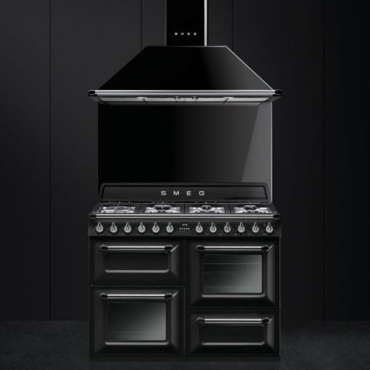 Smeg Victoria TR4110S1 Cocina de Gas 7 Zonas + 2 Hornos Negra