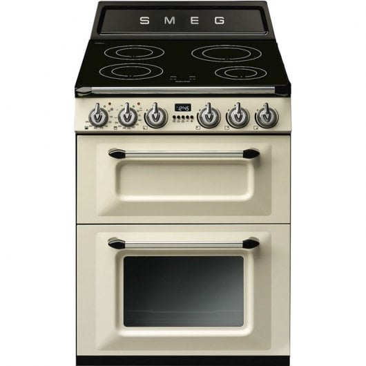 Smeg Victoria TR62P Cocina de Gas 4 Zonas + 2 Hornos Crema