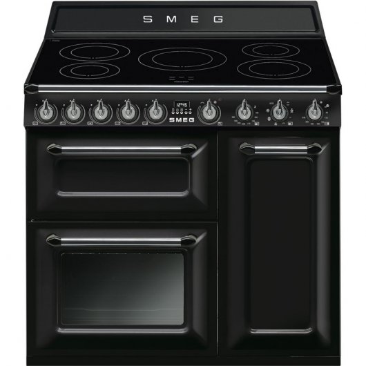 Smeg Victoria TR93IBL Cocina de Inducción 5 Zonas + 3 Hornos Negra