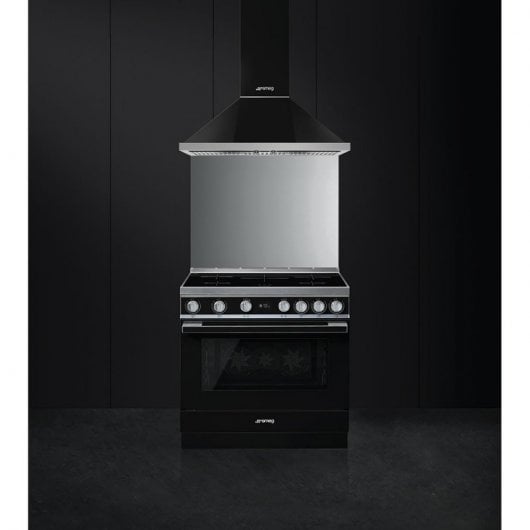 Smeg Portofino CPF9IPBL Cocina de Inducción 5 Zonas + Horno Pirolítico Negro