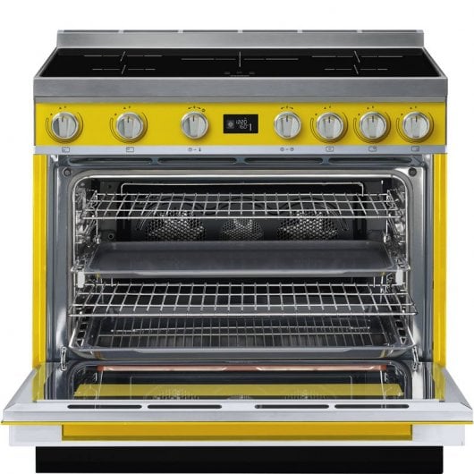 Smeg Portofino CPF9IPYW Cocina de Inducción 5 Zonas + Horno Pirolítico Amarilla