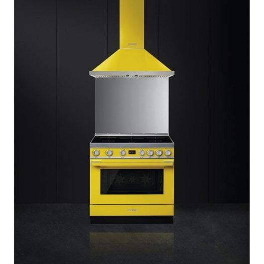 Smeg Portofino CPF9IPYW Cocina de Inducción 5 Zonas + Horno Pirolítico Amarilla