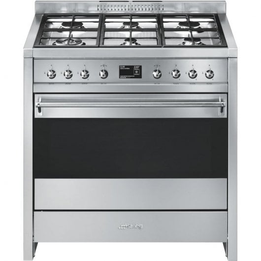 Smeg A19 Cocina de Gas 6 Zonas + Horno Multifunción Inox