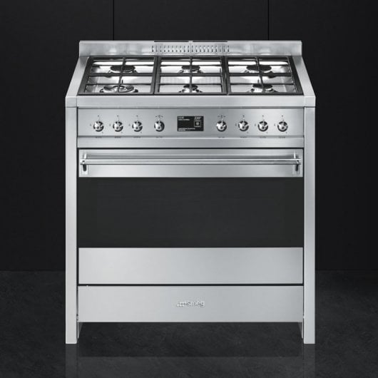 Smeg A19 Cocina de Gas 6 Zonas + Horno Multifunción Inox