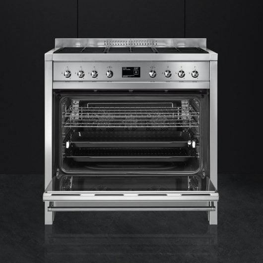 Smeg A19 Cocina de Gas 6 Zonas + Horno Multifunción Inox