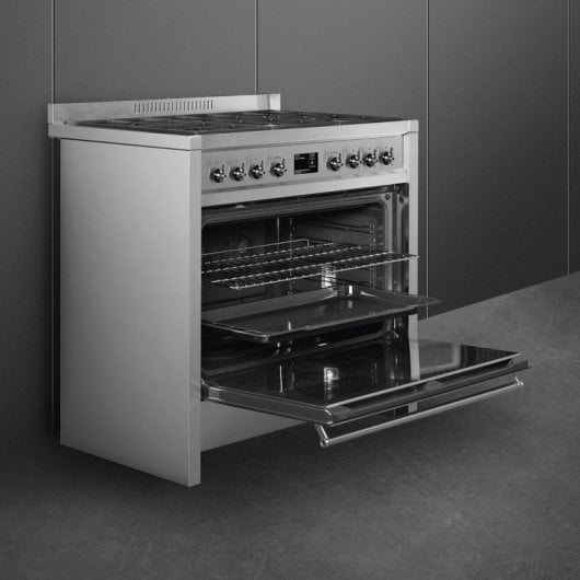 Smeg A19 Cocina de Gas 6 Zonas + Horno Multifunción Inox
