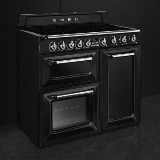 Smeg Victoria TR103IBL Cocina de Inducción 5 Zonas + 3 Hornos Negra