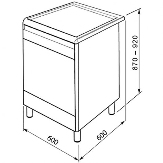 Smeg Colonial CO68CMP9 Cocina de Inducción 4 Zonas + Horno Crema