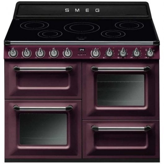Piano cottura a induzione Smeg Victoria TR4110IRW 5 zone + 2 forni Bordeaux