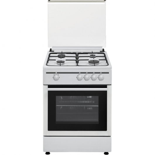 Vitrokitchen CB60BN Fogão a Gás Natural 4 Zonas + Forno Branco
