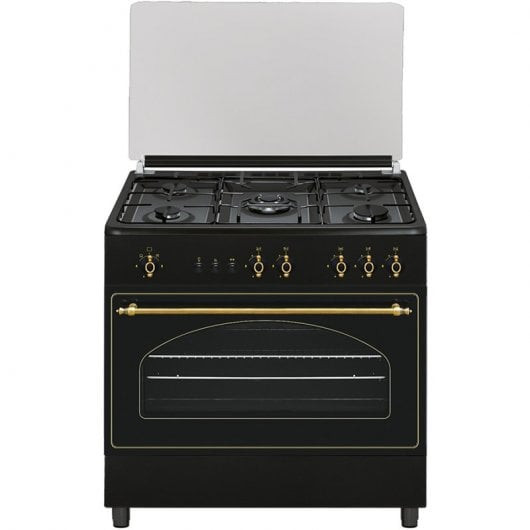 Vitrokitchen RU9060N Fogão a Gás Natural 5 Queimadores + Forno Antracite