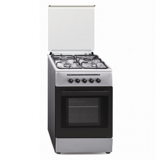 Vitrokitchen CB55IN Cocina de Gas Natural 4 Zonas + Horno Inox
