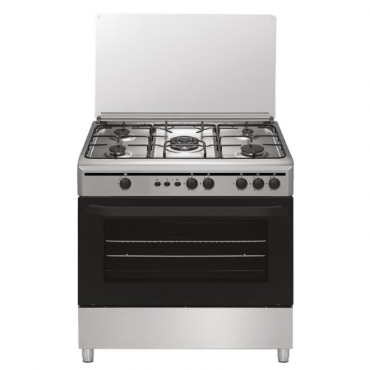 Vitrokitchen CB9060IN Cocina de Gas Natural 5 Fuegos + Horno Inox