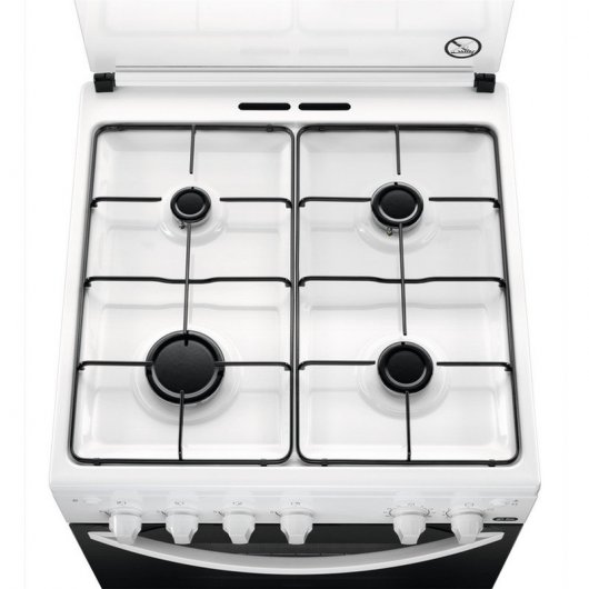 Zanussi ZCG61281WA Cocina de Gas 4  Zonas Blanca