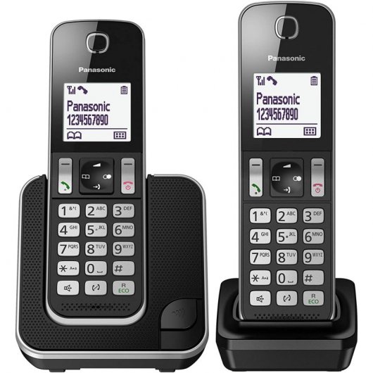 Panasonic KX-TGD312SPB Teléfono Inalámbrico Duo Negro