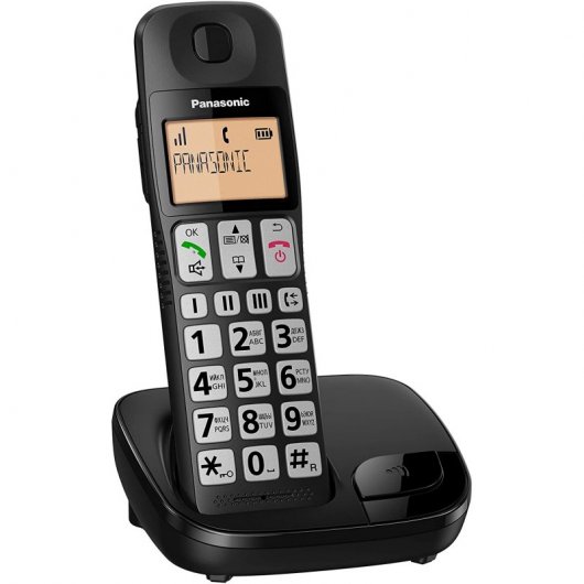 Panasonic KX-TGE310SPB Teléfono Inalámbrico Negro