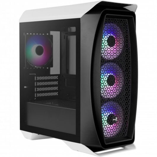 Aerocool Aero One Mini Frost Tempered Glass USB 3.1 RGB weiß