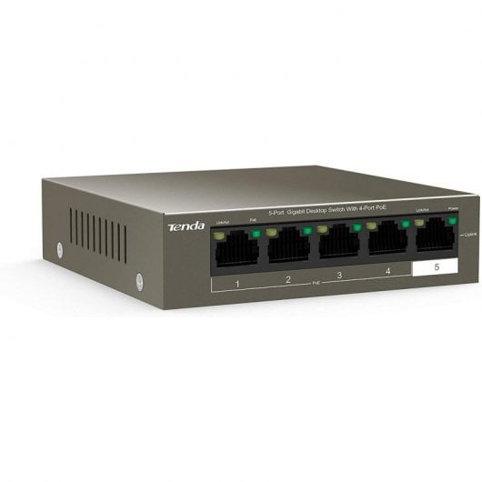 Tenda TEG1105P-4-63W Switch 5 porte Gigabit con 4 porte PoE