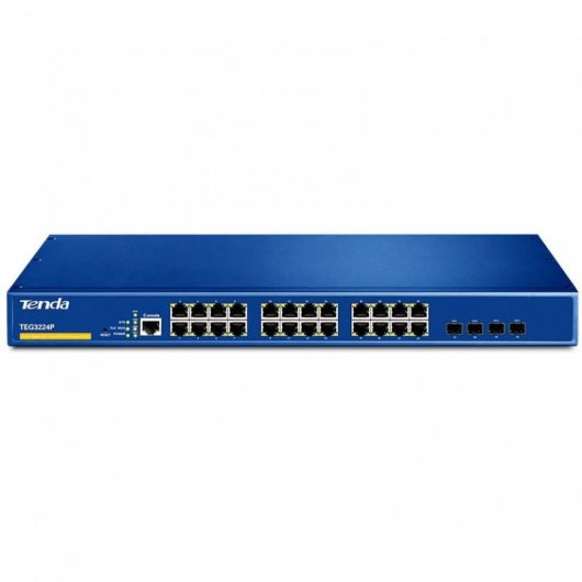 Tenda TEG3224P Switch Gestionado L2 Gigabit Ethernet 24 Puertos PoE
