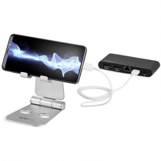 StarTech.com Support pour Téléphone et Tablette - Support Universel Pliable pour Smartphones et Tablettes Support Ergonomique Réglable Multi-Angles pour Téléphone Portable, 10,1-33cm