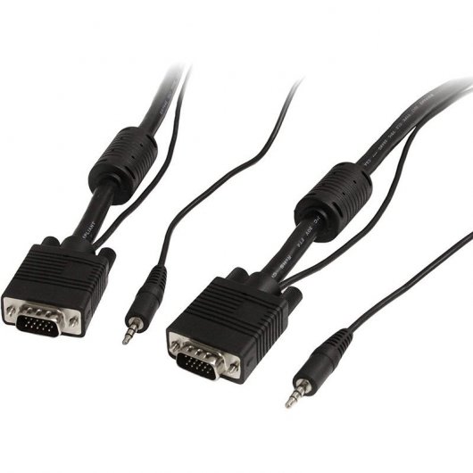 Startech MXTHQMM10MA Cable Coaxial VGA Alta Resolución con Audio HD15 Macho/Macho 10m