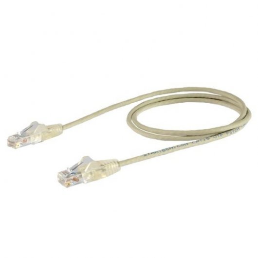 Startech N6PAT250CMGRS Cable de Red Cat6 Delgado RJ-45 sin Enganches 2.5m Gris