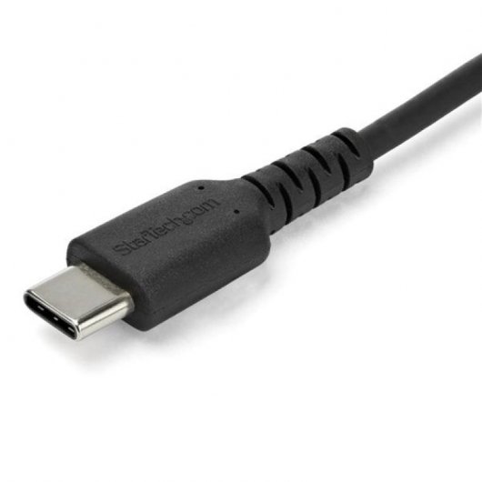 StarTech.com Cavo di Ricarica USB-A a USB-C da 1m - Resistente cavetto USB-C di Ricarica Veloce e Sync da USB 2.0 a USB Type C 3A - Rivestimento in TPE e Fibra Aramidica M/M Nero - Samsung S10, Ipad Pro, Pixel