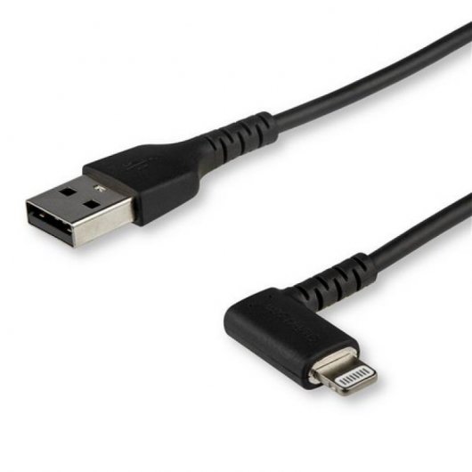 Startech Cable Lightning a USB en Ángulo Acodado 1m Negro
