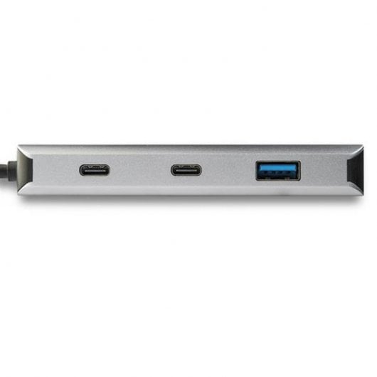 StarTech.com Hub USB-C a 4 porte con 2x USB A e 2x USB C - SuperSpeed 10Gbps USB Type-C 3.1/3.2 Gen 2 Hub - Bus USB alimentato - Adattatore portatile da USB tipo C a USB - Alluminio - Cavo da 25cm