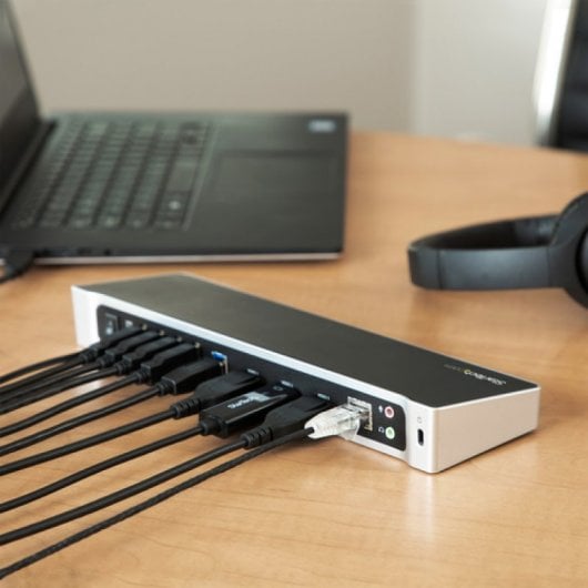 StarTech.com Docking station USB 3.0 a tre monitor - 1x HDMI - 2x DisplayPort - Dock portatile con Hub USB integrata a 5 porte e Gigabit Ethernet