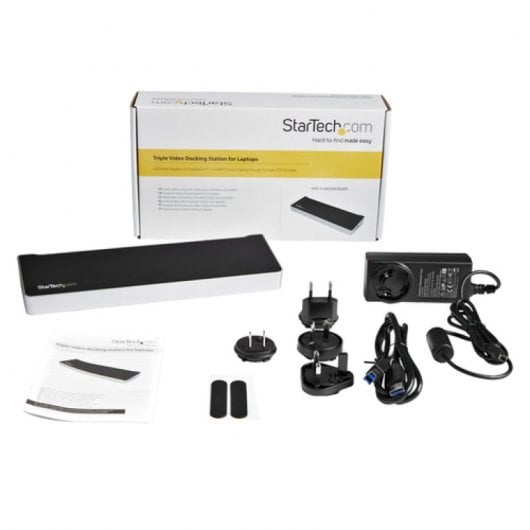 StarTech.com Docking station USB 3.0 a tre monitor - 1x HDMI - 2x DisplayPort - Dock portatile con Hub USB integrata a 5 porte e Gigabit Ethernet