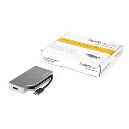 Startech Adaptador de Vídeo USB-C Multipuertos 4 en 1 Aluminio