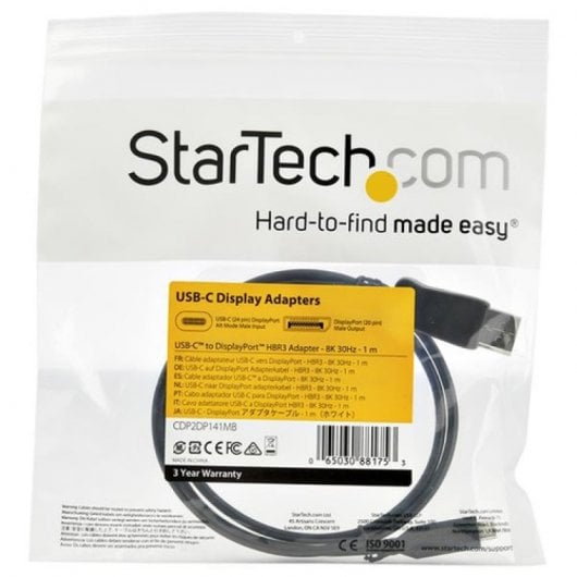 Startech Câble Adaptateur USB-C vers DisplayPort 1.4 8K 60Hz 1m Noir
