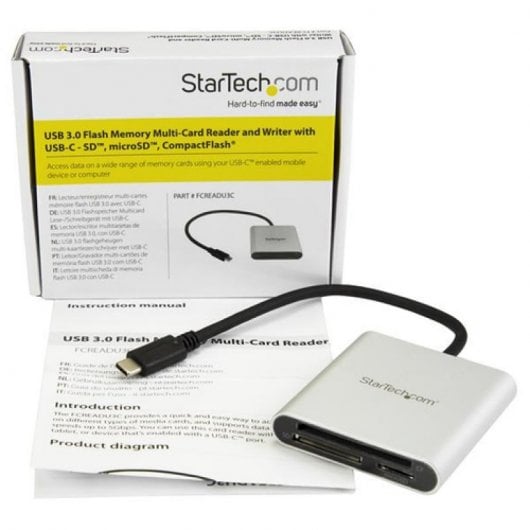 StarTech.com Lettore Multischede esterno per Flash Card SD/MMC/CF USB 3.1 ( Tipo-C ) Gen 1 (5Gbps)