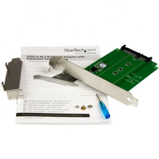 StarTech.com Adaptateur SSD M.2 NGFF vers SATA - Convertisseur de lecteur à état solide à montage dans slot d'extension