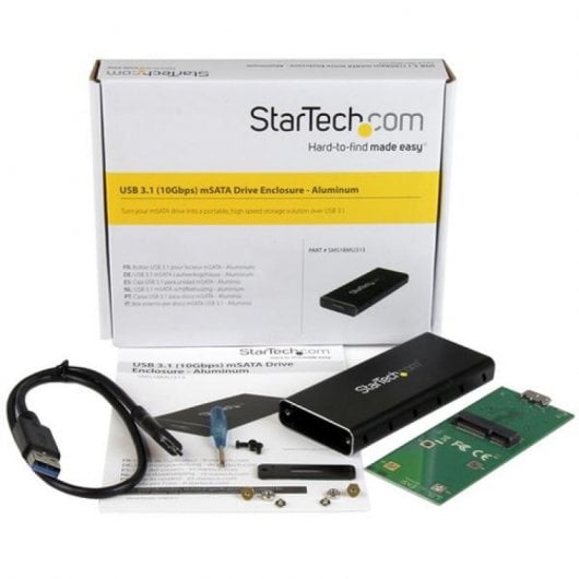 StarTech.com Boîtier USB 3.1 (10 Gb/s) pour disque mSATA - Aluminium